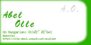 abel olle business card
